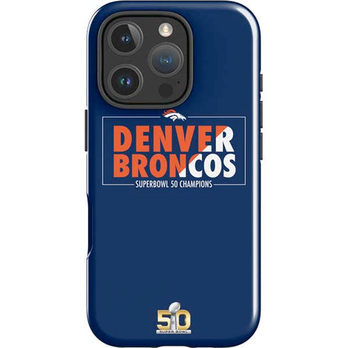 NFL Denver Broncos Super Bowl 50 Champions Bold iPhone 16 Pro Max Impact Case